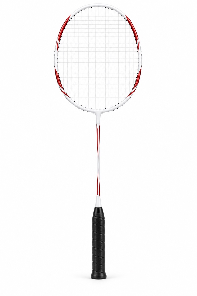 Generic white racket with red accents (AI-generated sample)